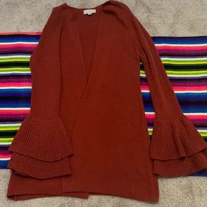 Loft size Xs Petite rusted red cardigan. Worn once